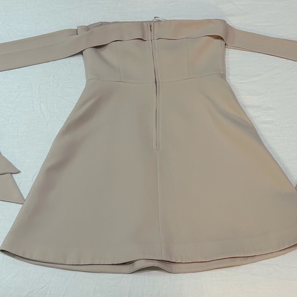 Lulus Keepsake Another World Beige Off-the-Shoulder Dress - Size M - Picture 6 of 6
